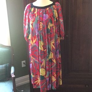 Vintage Emanuel Ungaro signature-print dress